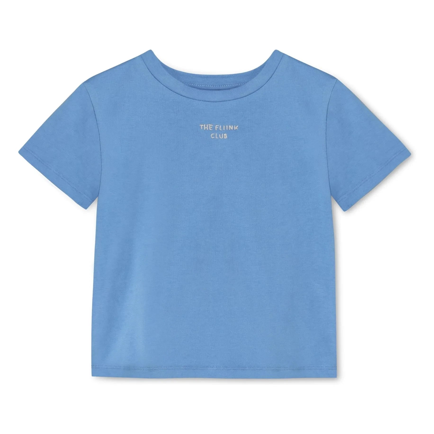 Fliink - Sommer Club T-Shirt aus Bio-Baumwolle | Azurblau