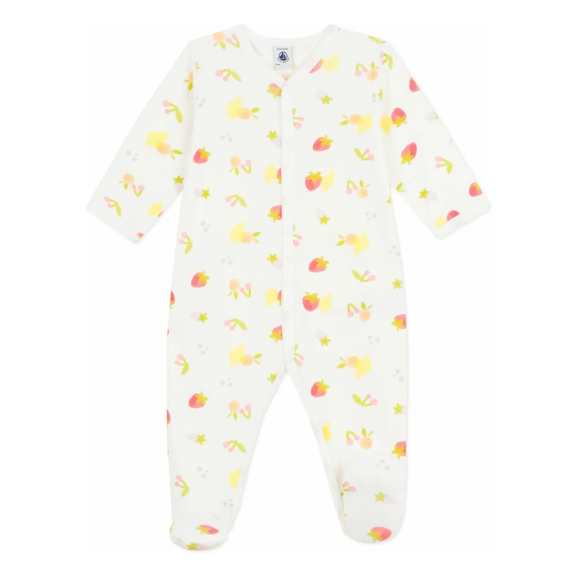 Petit Bateau - Strampler Früchte | Ecru
