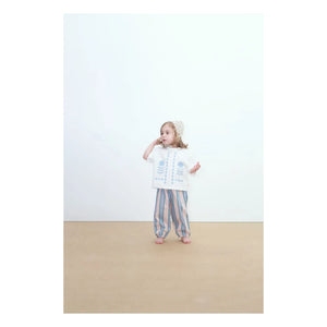 Tinycottons - Popeline Gestreifte Hose | Pastellrosa