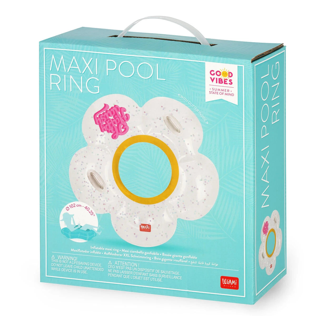 Legami - Daisy Maxi Inflatable Pool Ring - Maxi Pool Ring