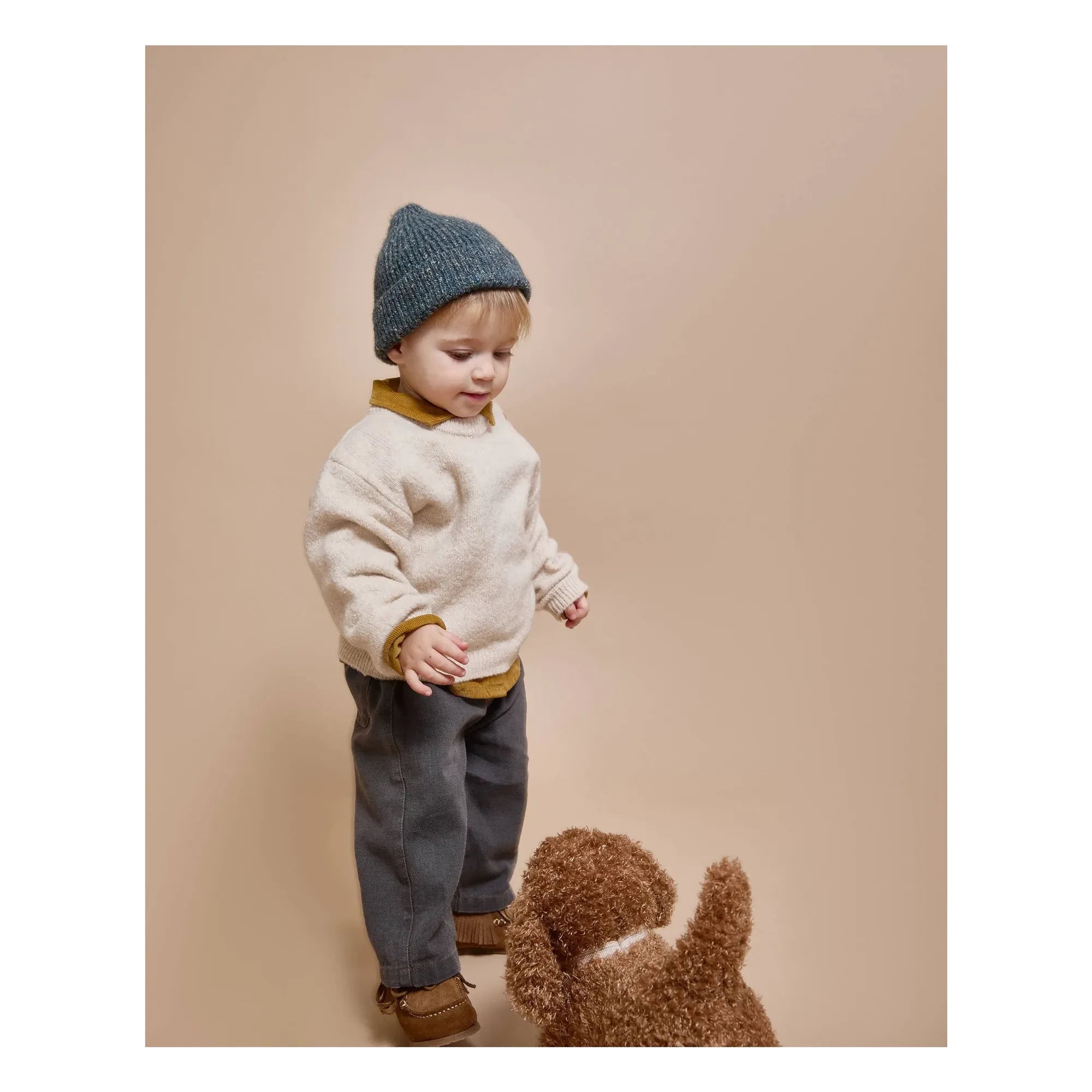Búho - Organik Pamuklu Bebek Kot Pantolon | Denim gri