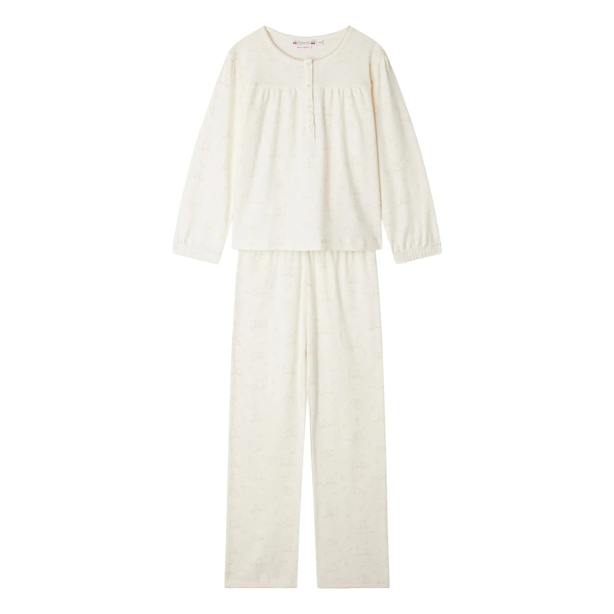 Bonpoint - Jucie Pyjama aus Bio-Baumwolle | Ecru