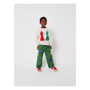 Bobo Choses - Chess Sweat Bio-Baumwolle | Heather Beige