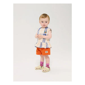 Bobo Choses - Bio-Baumwoll-Baby-Tartan-Oberteil | Ecru