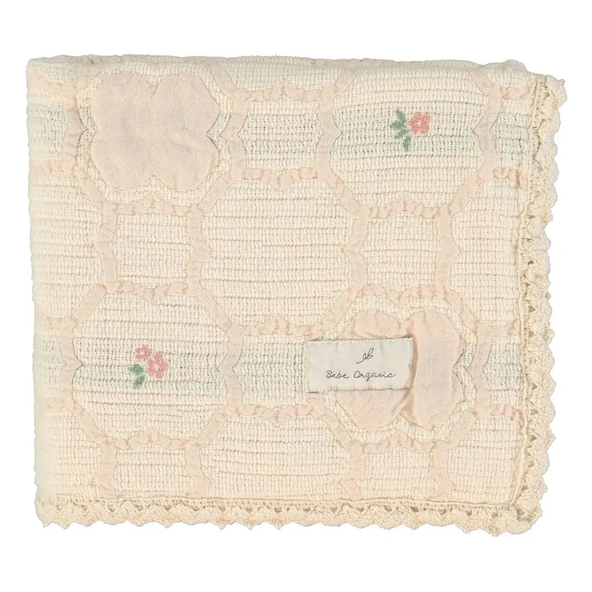 Bebe Organic - Cleo Fleurie Bio-Baumwolldecke | Ecru