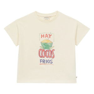 Arsène et Les Pipelettes - Hay Cocos Frios Bio-Baumwoll-T-Shirt | Ecru