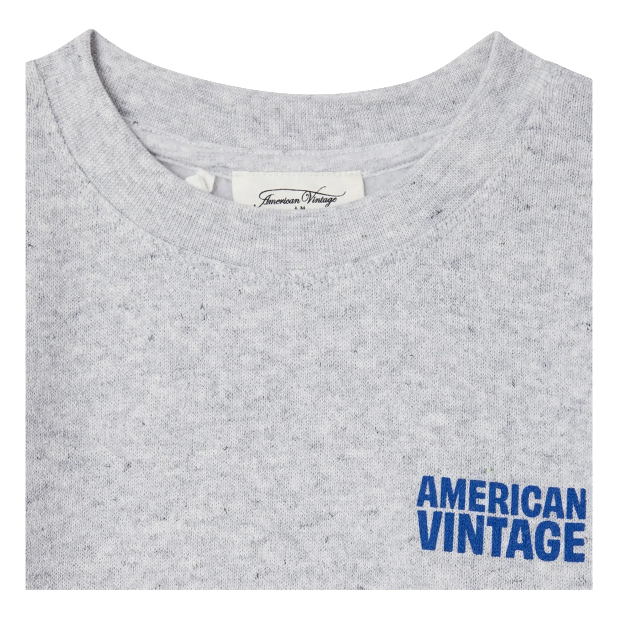 American Vintage - Evona Kısa Kollu Sweat Üst | Melanj Gri