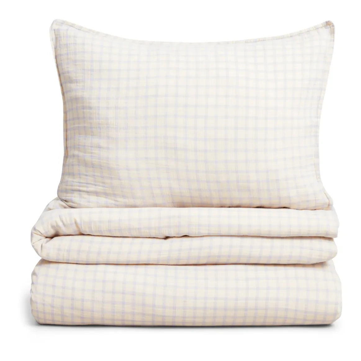 garbo&friends – Bettwäsche-Set Gingham Sky | Hellblau