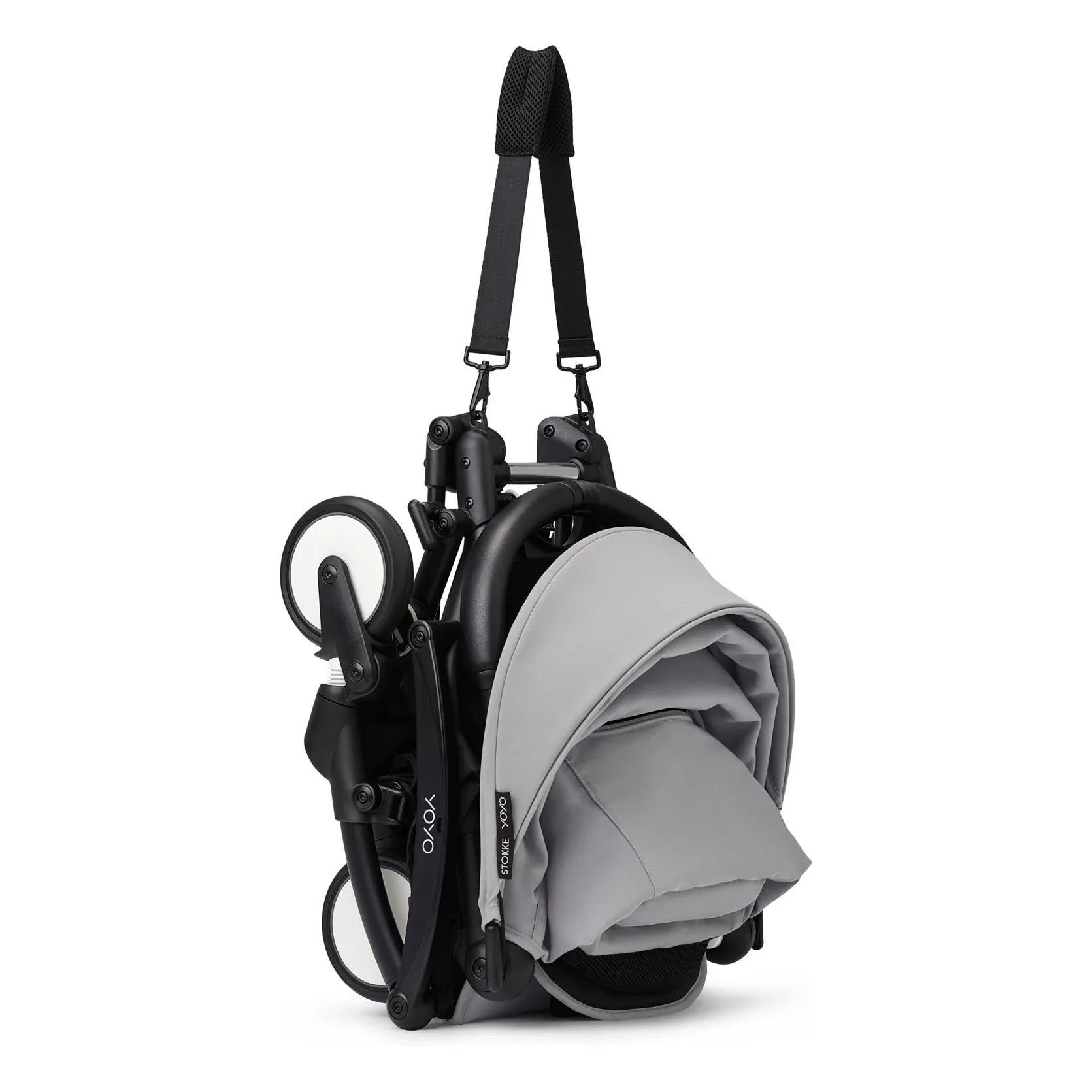 Stokke® - YOYO³ kompletter Kinderwagen 0+ und 6+ Schwarzer Rahmen | Stein