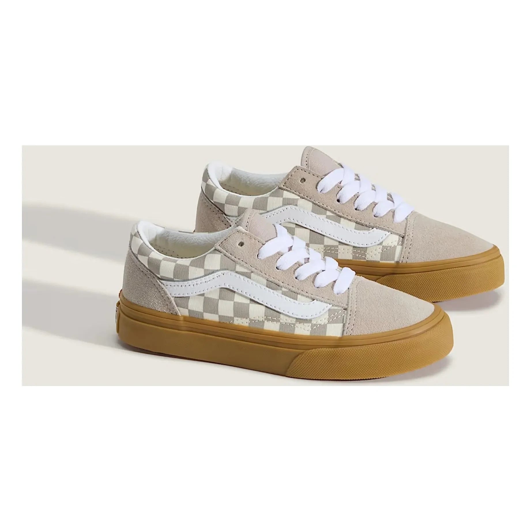 Vans - Turnschuh-Schnürsenkel Old Skool Gum Check | Oatmeal