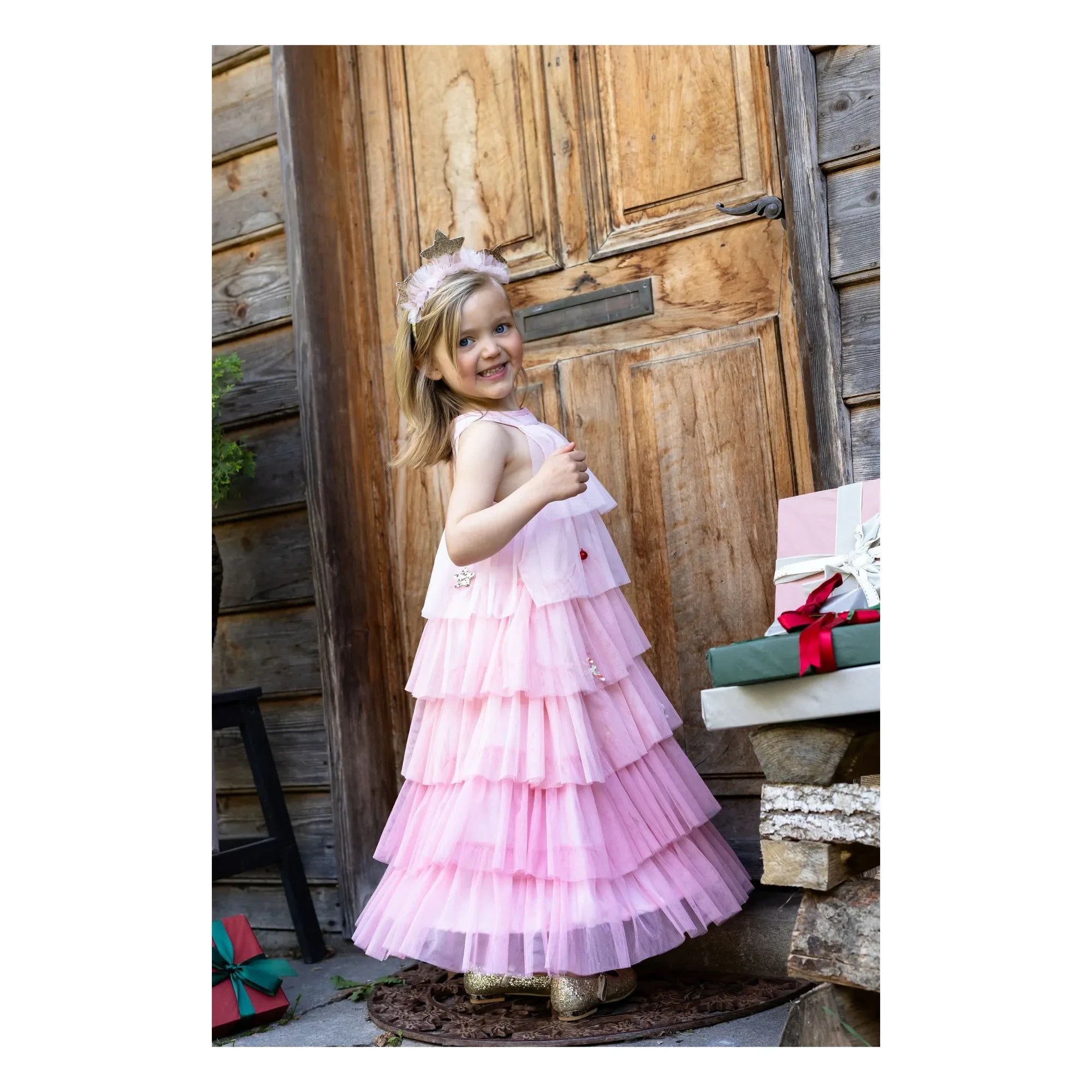 Great Pretenders – Weihnachtsbaumkleid mit Stirnband | Rosa