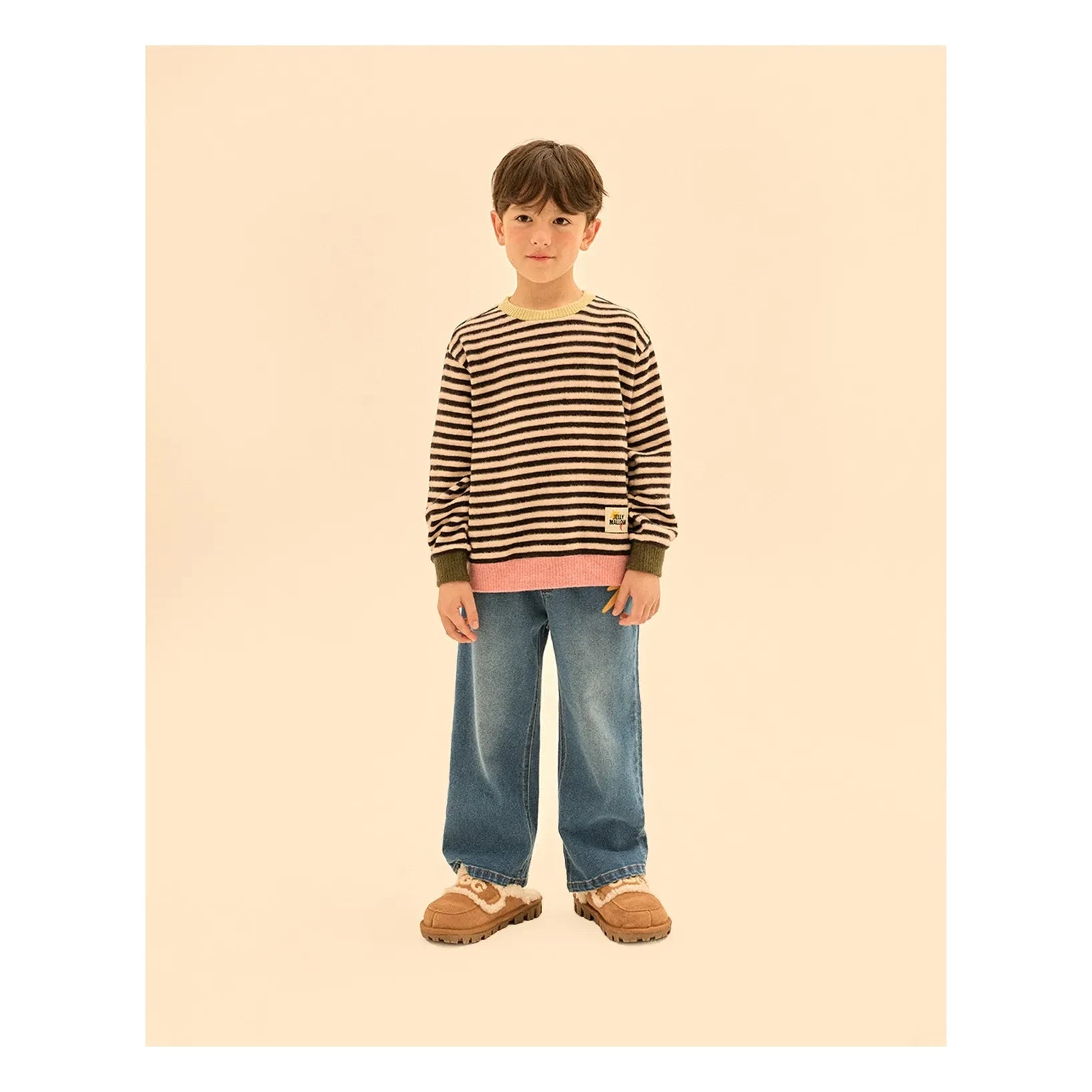 Jelly Mallow - Gestreifter Pullover | Creme