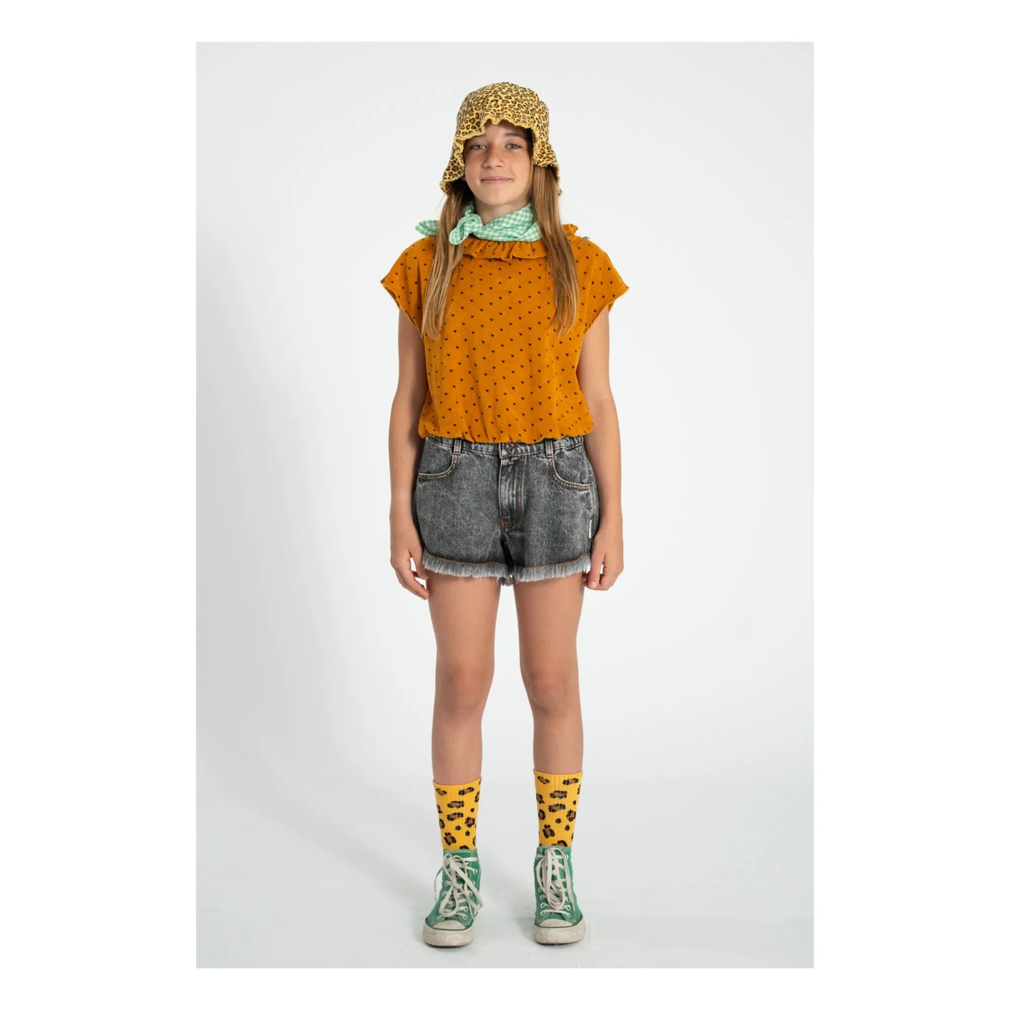 Piupiuchick - Jeans-Shorts mit Quasten | Schwarz