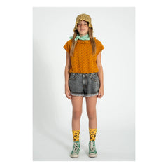 Piupiuchick - Jeans-Shorts mit Quasten | Schwarz