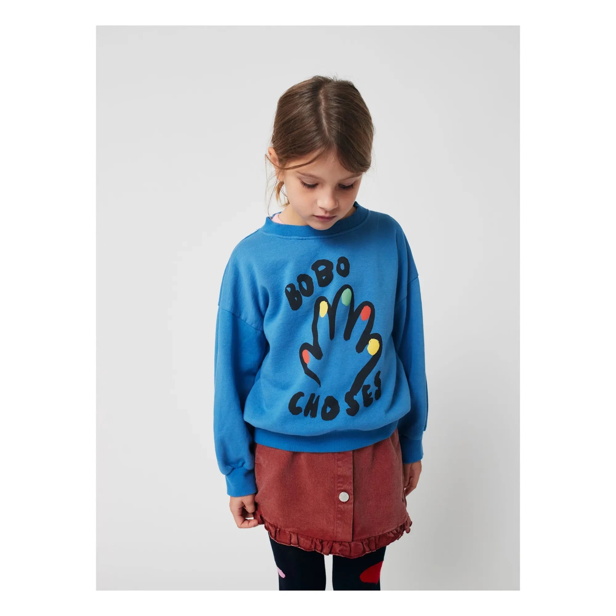 Bobo Choses - High Five Bio-Baumwoll-Sweatshirt | Blau