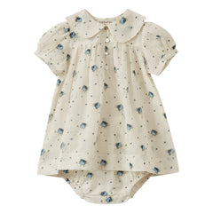 Caramel - Nina Fleurs Kleid und Overall Set | Hellblau