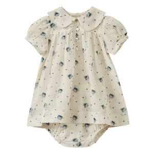Caramel - Nina Fleurs Kleid und Overall Set | Hellblau