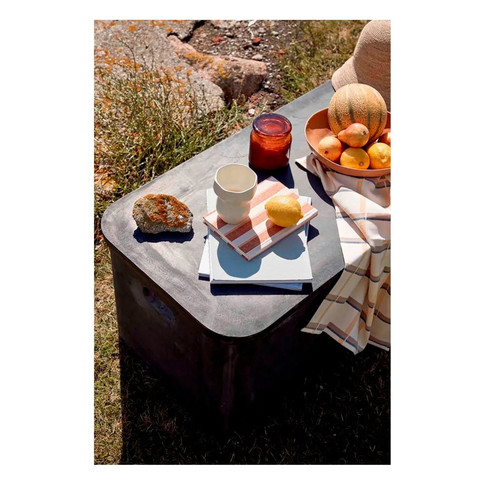 Broste Copenhagen - Fiber Outdoor Aufbewahrungsbank | Carbon