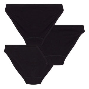 Petit Bateau – Packung mit 3 Slips aus Bio-Baumwolle | Schwarz