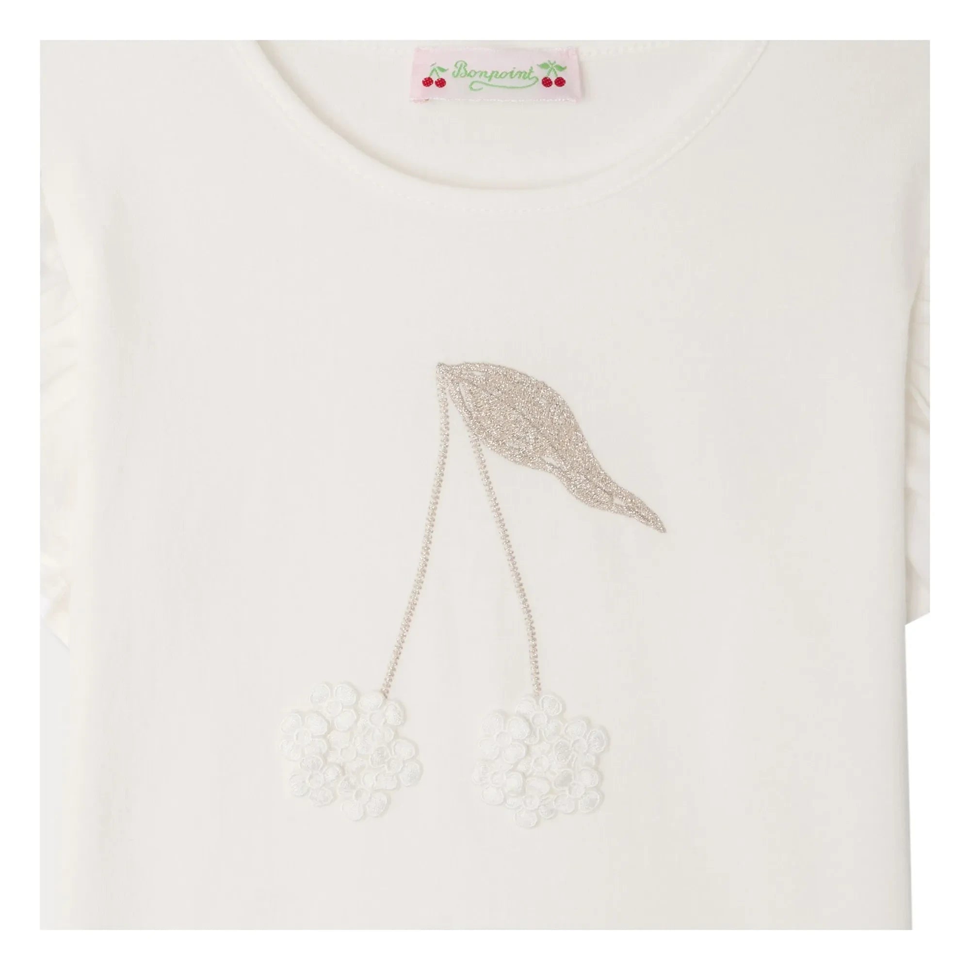 Bonpoint - Emila T-Shirt mit Rüschen Bio-Baumwolle | Weiß