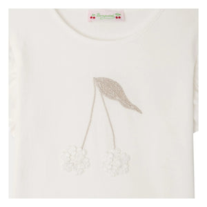 Bonpoint - Emila T-Shirt mit Rüschen Bio-Baumwolle | Weiß