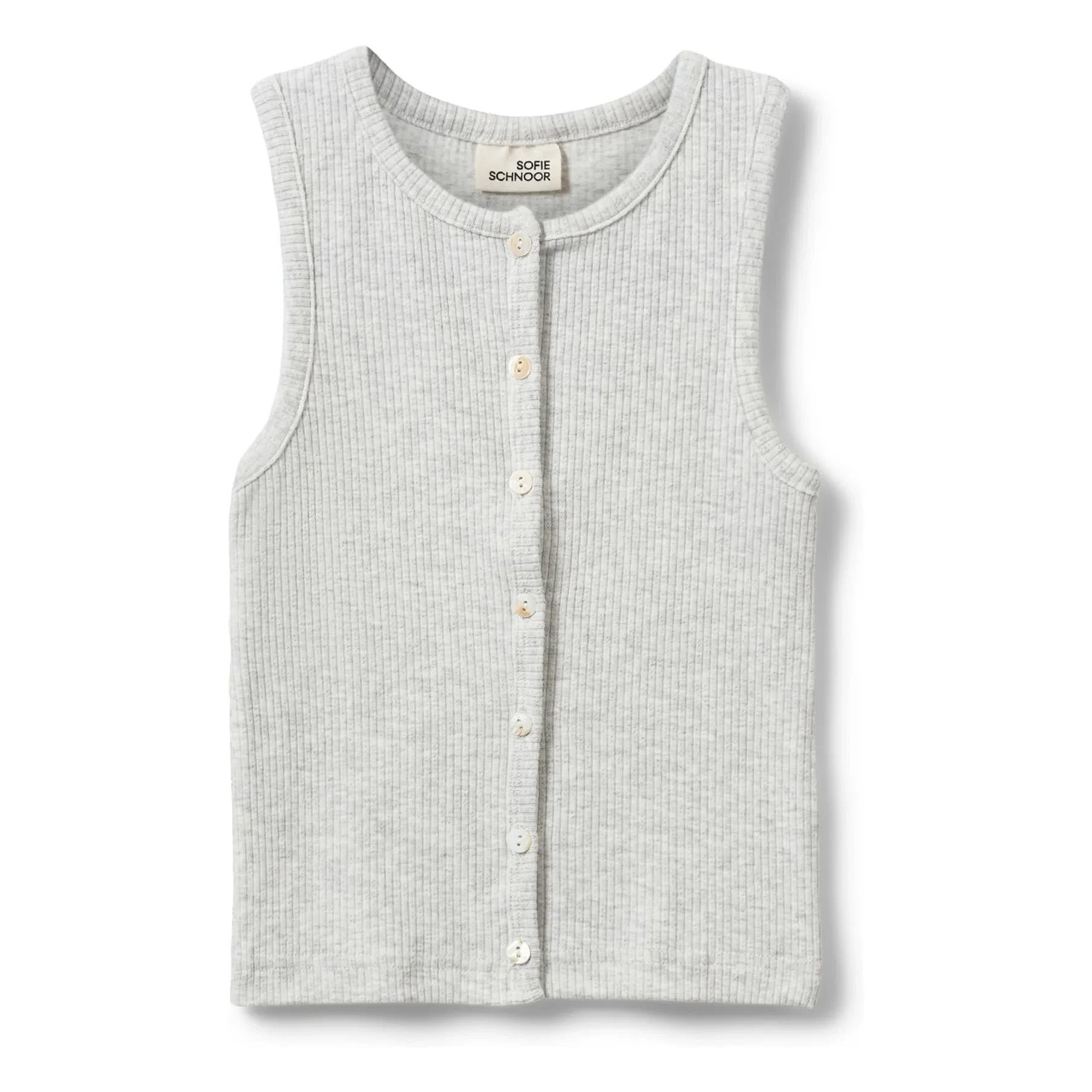 Sofie Schnoor - Tamilia Cotelé Neckholder-Top | Hellgrau