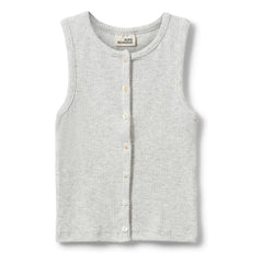 Sofie Schnoor - Tamilia Cotelé Neckholder-Top | Hellgrau