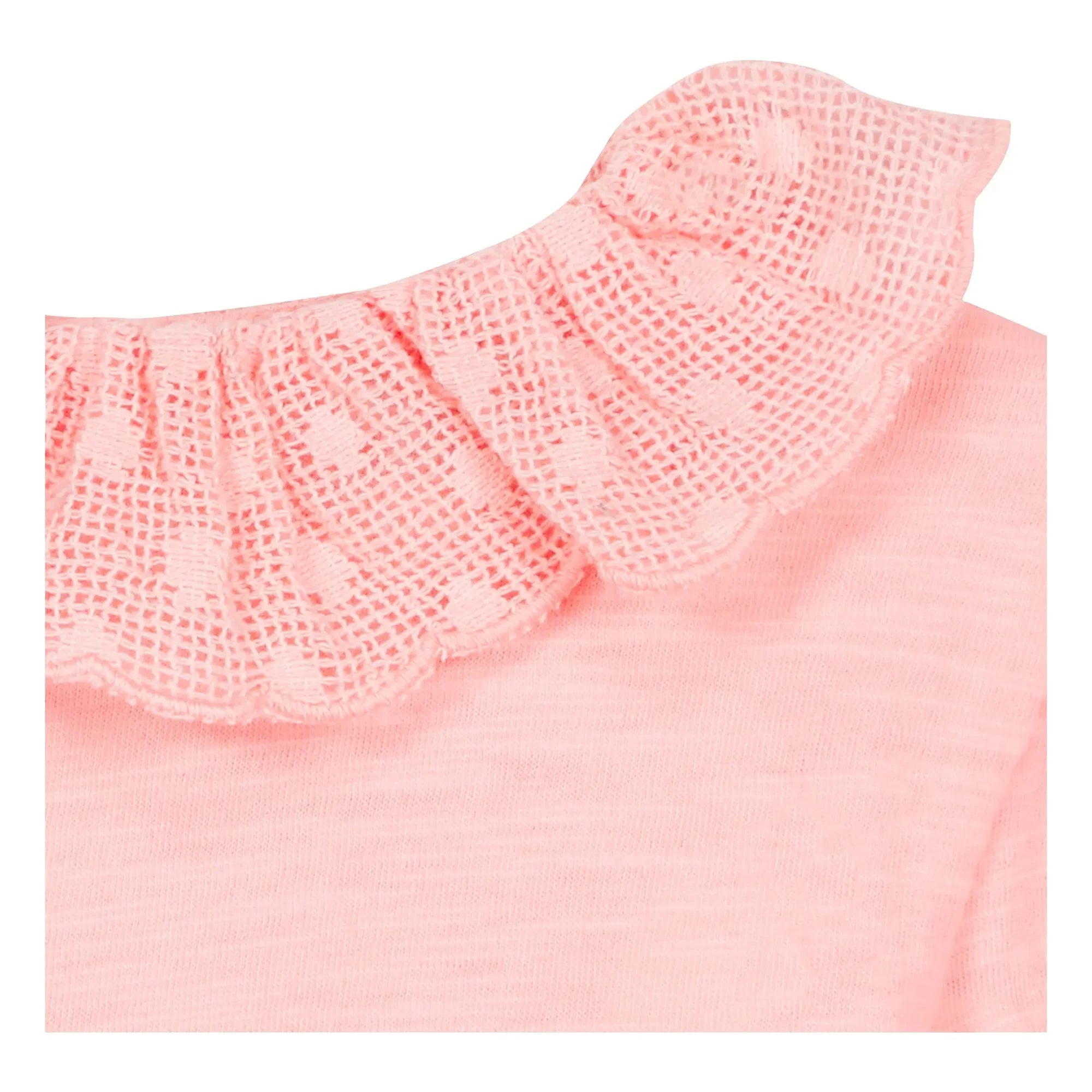 Bonton - Niris Baby Besticktes Poloshirt | Puderrosa