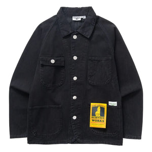 Service Works – Dunkelblauer Denim-Jumpsuit 2.0 Jacke aus Bio-Baumwolle