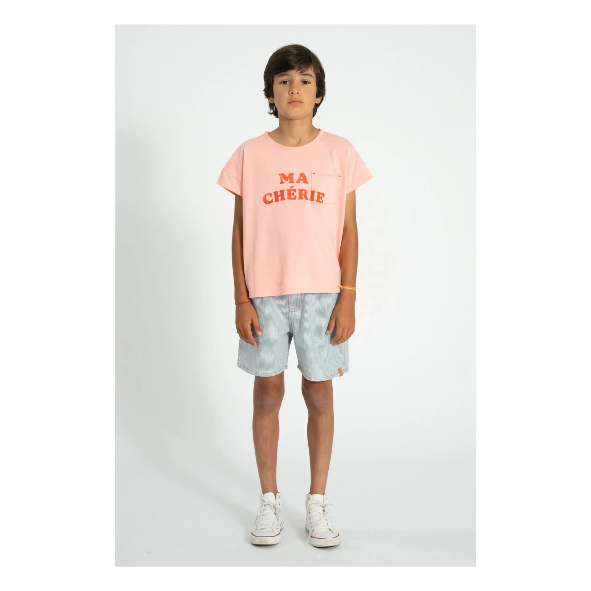 Piupiuchick - Gestreifte Jeansshorts | Blau