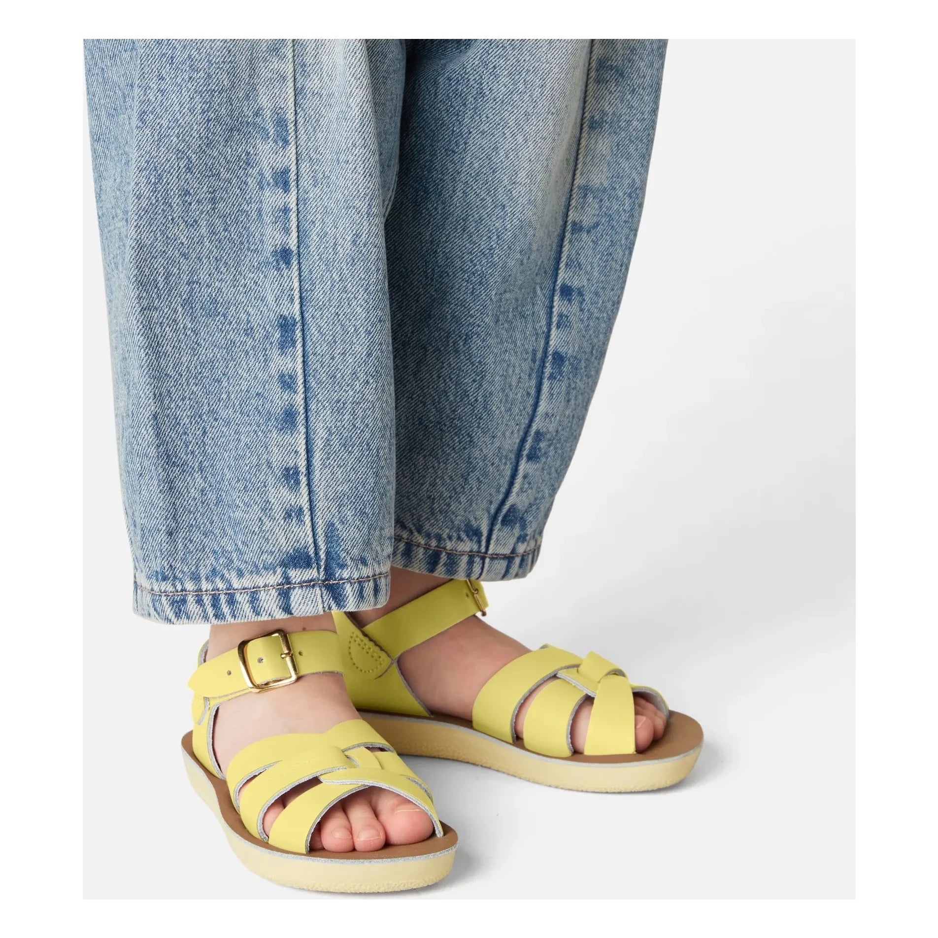 Salt-Water - Wasserdichte Leder-Badesandalen | Blassgelb