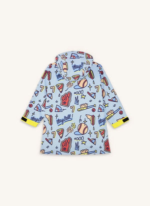 Hello Hossy - Regenponcho für Baseballspiele | Blau
