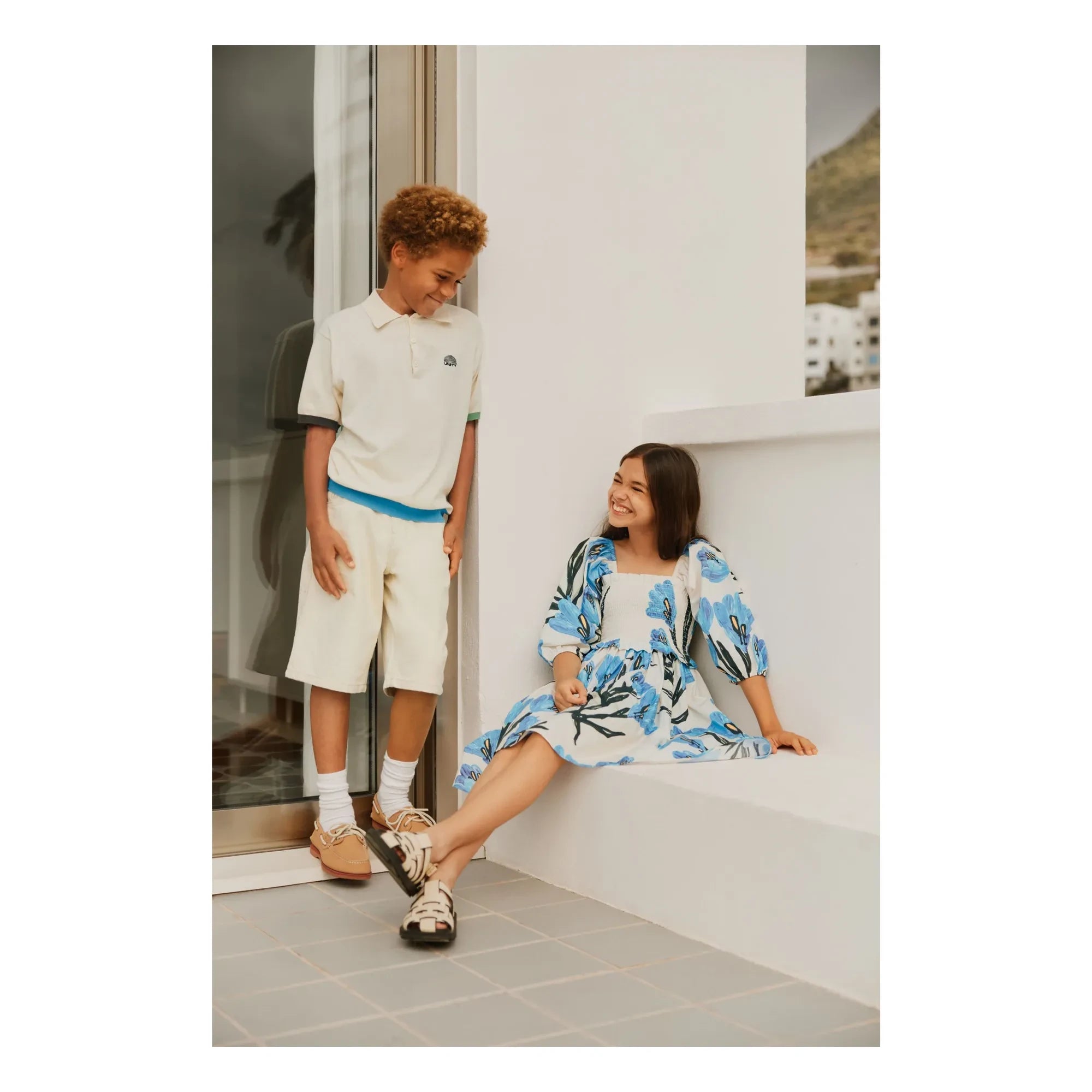 Molo - Chipie Bio-Baumwollkleid mit Blumen | Cremeweiß
