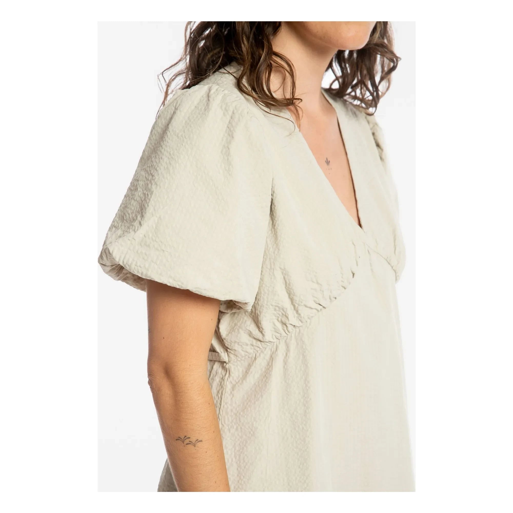 Matona - Midilanges Kleid aus Bio-Baumwolle | Sand