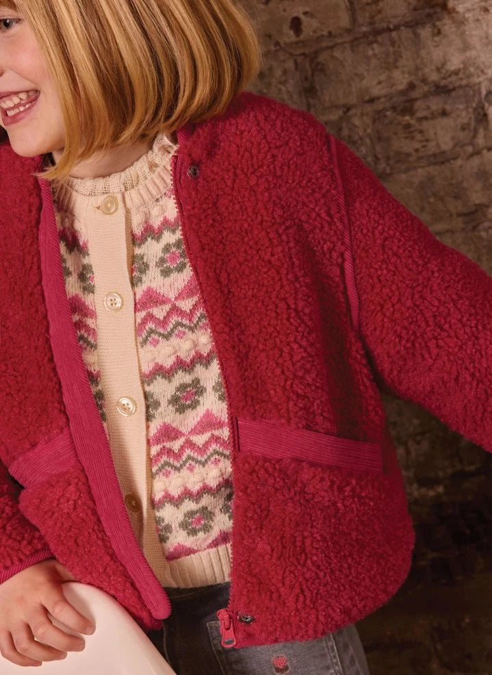 Bonton - Peppa Sherpa ceket | Framboise