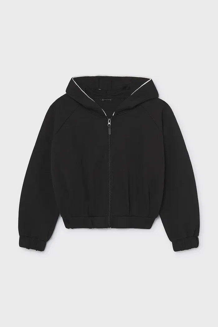 Çocuklar için pamuklu fermuarlı ve капüşonlu Mayoral sweatshirt