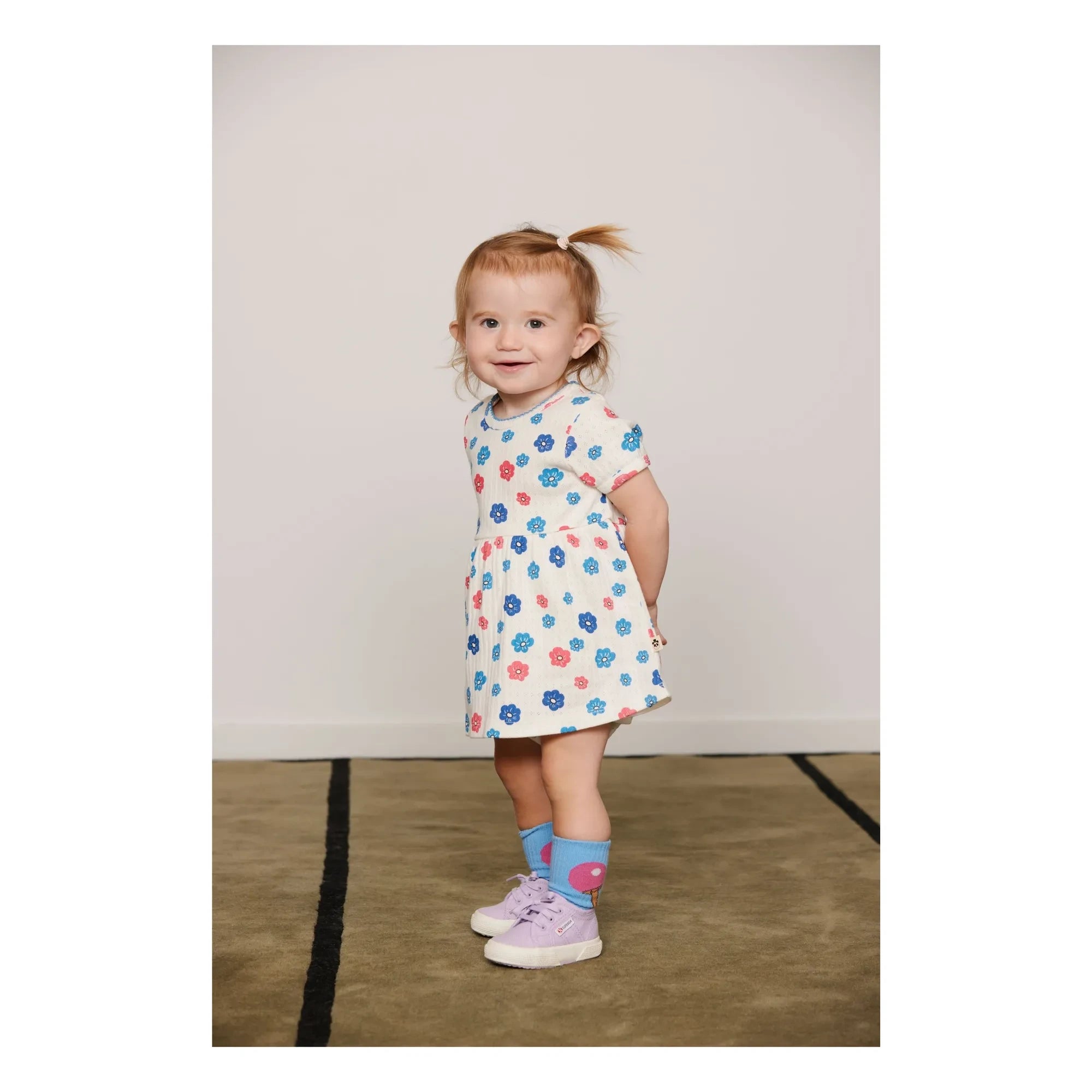 Mini Rodini - 2er-Pack gestreifte Socken aus Bio-Baumwolle | Rosa