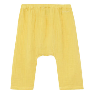 Bonton - Laos Baumwoll-Musselin-Hose | Gelb