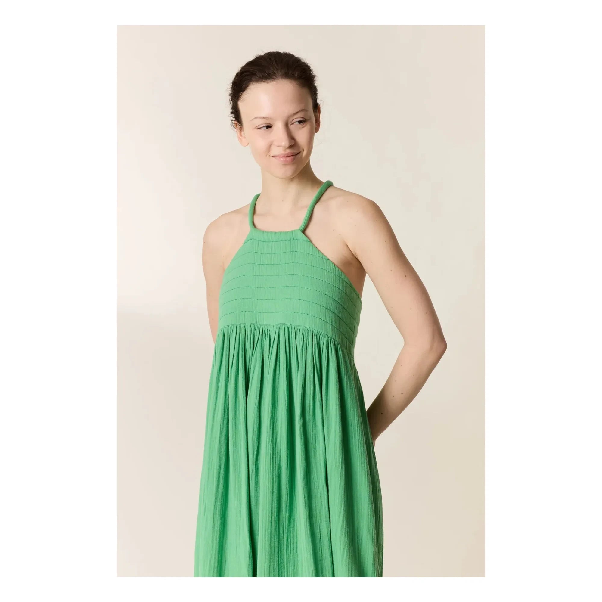 Leon & Harper - Romee Kleid aus Bio-Baumwolle | Wassergrün