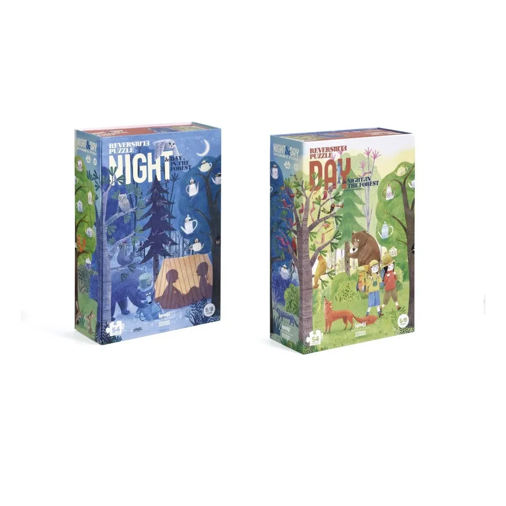 Londji - Tag und Nacht im Wald Doppelseitiges Puzzle