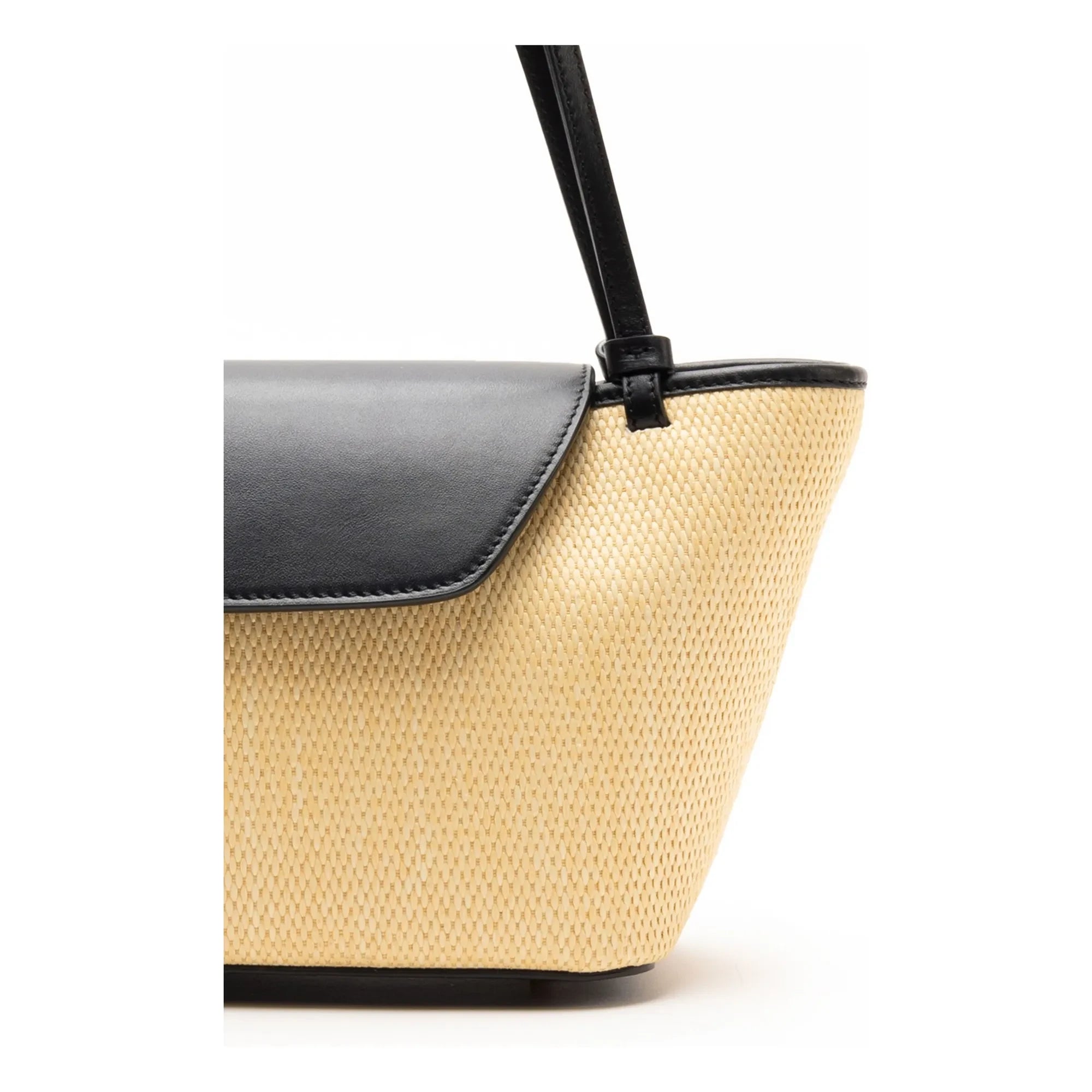 Elleme - Raffia-Leder-Umhängetasche | Natur