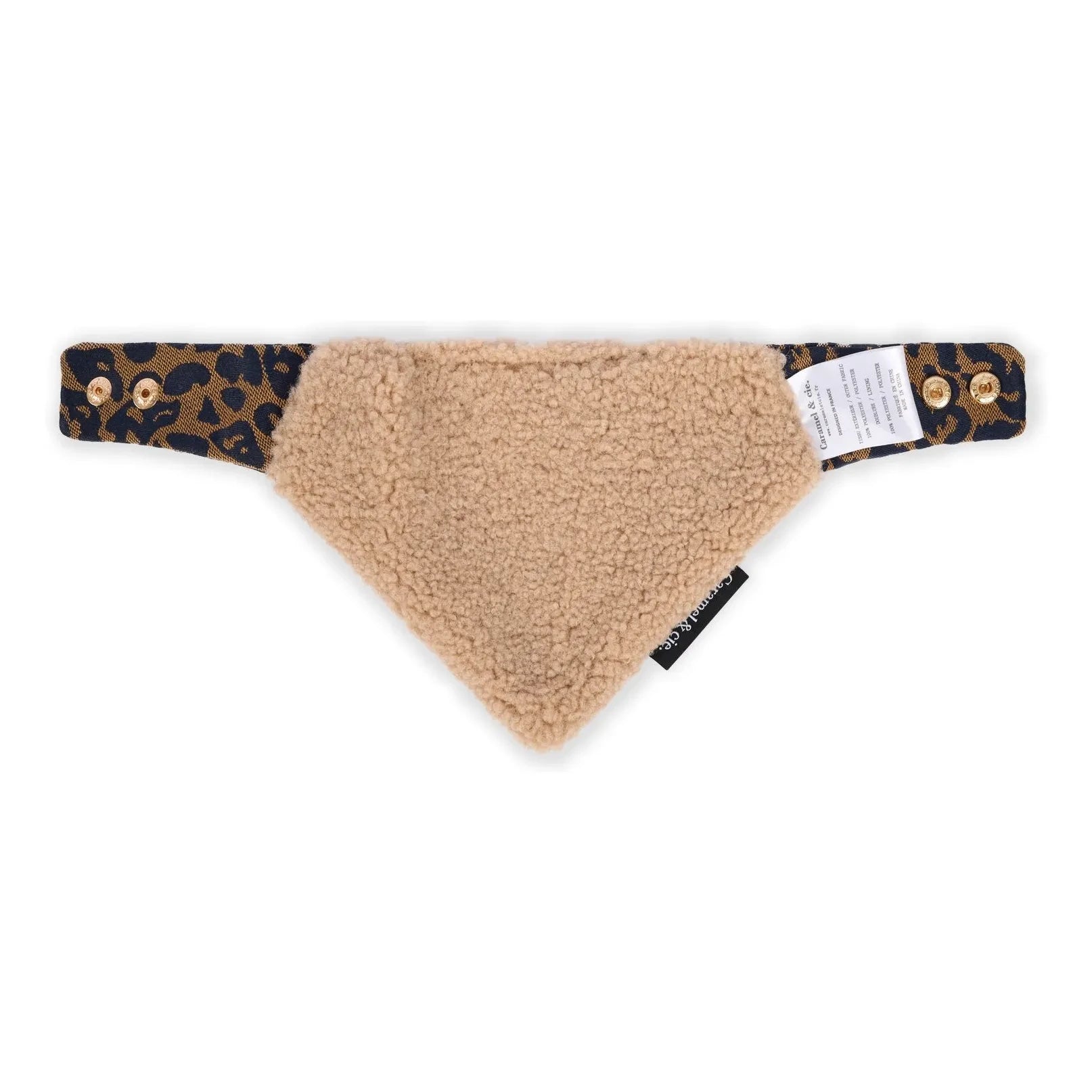 Caramel & Cie – Leopardenhundehalstuch | Braun