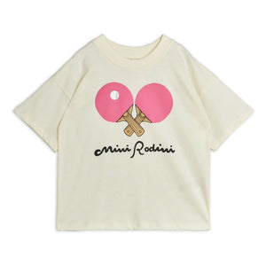 Mini Rodini - Bio-Baumwolle Tischtennis T-Shirt | Weiß