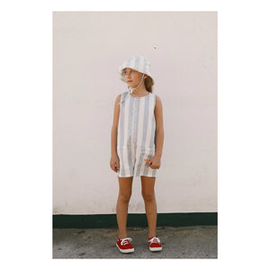Tinycottons - Overall aus blauem Twill mit feinen Streifen