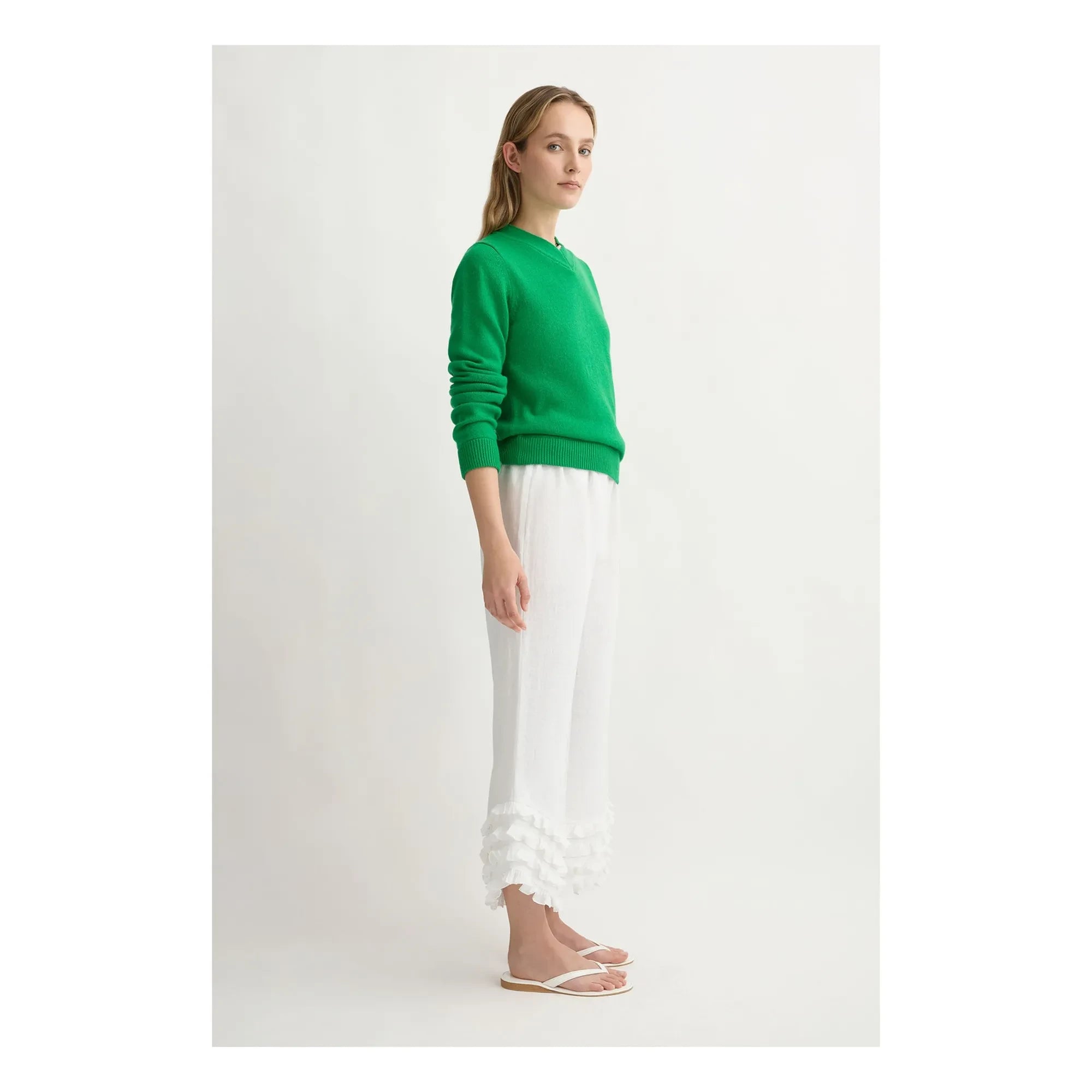 Posse - Florence Leinenhose | Weiß - Elfenbein