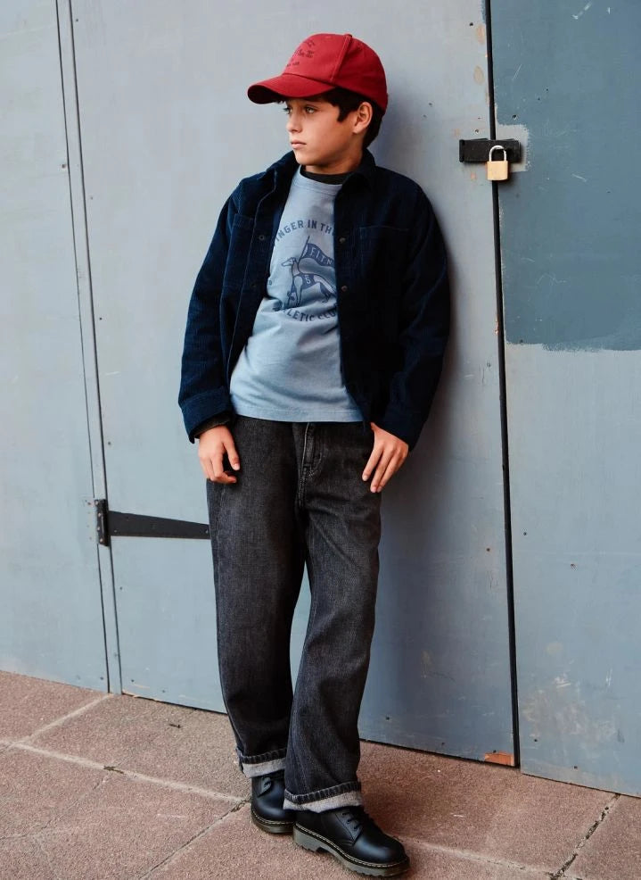 Finger in der Nase - Enara Denim Hemd | Dunkelblau