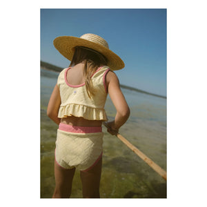 My First Cantê - Mila Feuilles Strukturierter Rüschen-Bikini | Blassgelb