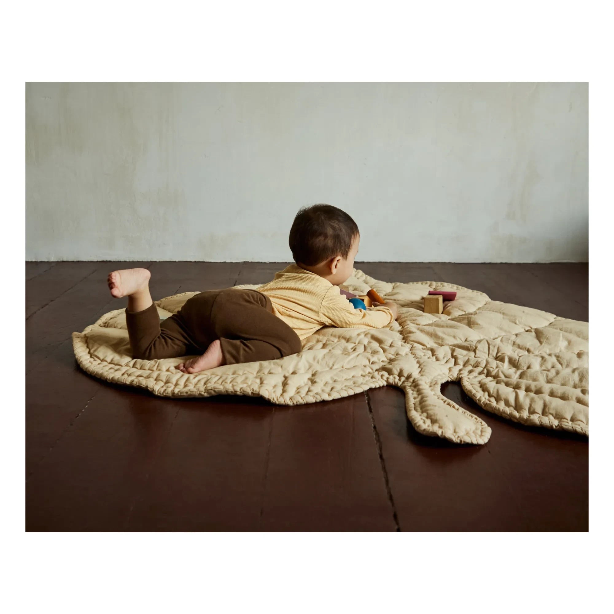 Nofred - Leaf Aktivitätsmatte aus Bio-Baumwolle | Beige
