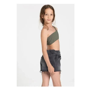 Finger in the nose - Bayle Asymmetrischer Badeanzug | Helles Khaki