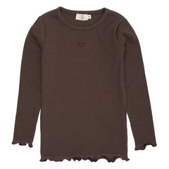 Copenhagen Colors - Modal Herz T-Shirt | Dunkelbraun